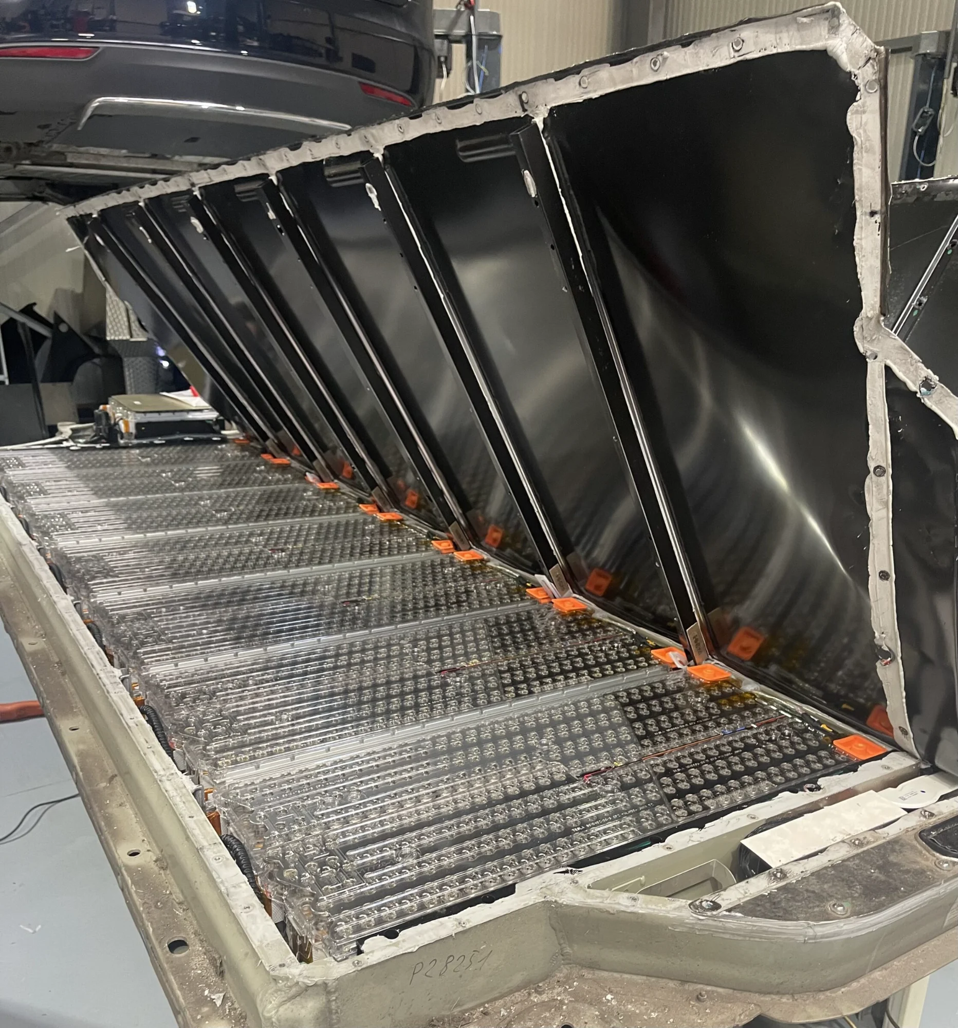 Open Tesla battery pack